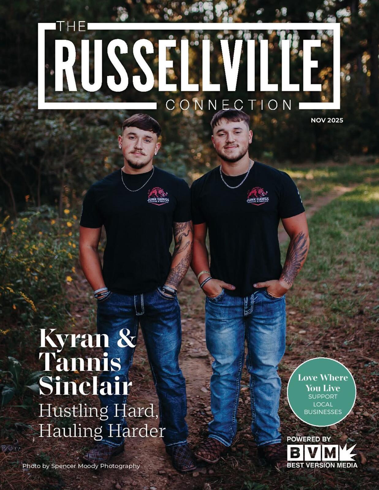 The Russellville Connection cover featuring Kyran and Tannis Sinclair, November 2025